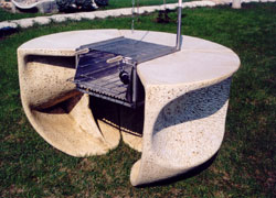 Kerti grill, grillkandalló - Kehely alakú tufás kerti grill - Akció, ár árak, árlista