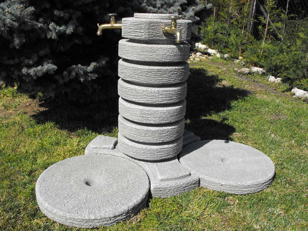 Kerti kődísztárgy - Hét gyűrűs kerti kút - Akció, ár, árak, árlista